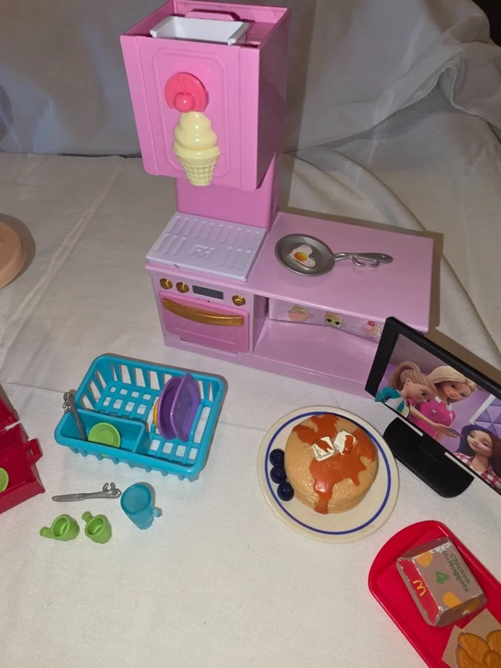 Barbie Accessories Lot Random Toy Kitchen Play Set Sink Dishwasher Oven